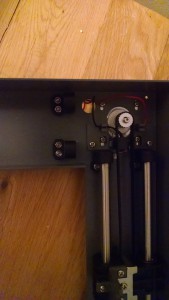 Bases for 2nd and 3rd z-axis shafts, next to the x-axis motor