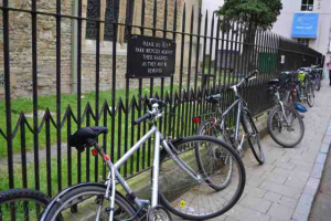 Please do not park bicycles against these railings as they may be removed - the railings or the bikes? Understanding the meaning is easy for us, harder for machines