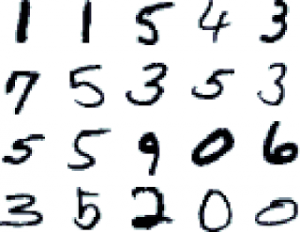 Example from the MNIST data set used in this experiment