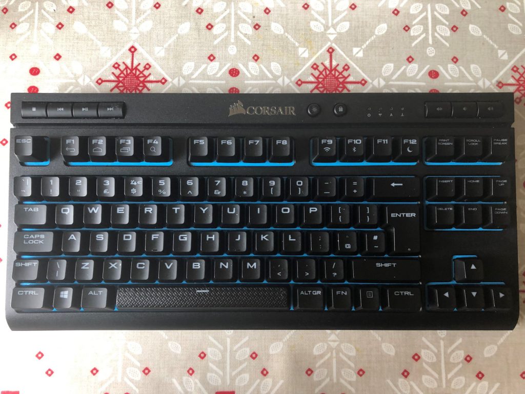 Keyboard with all keys replaced and cleaned.
